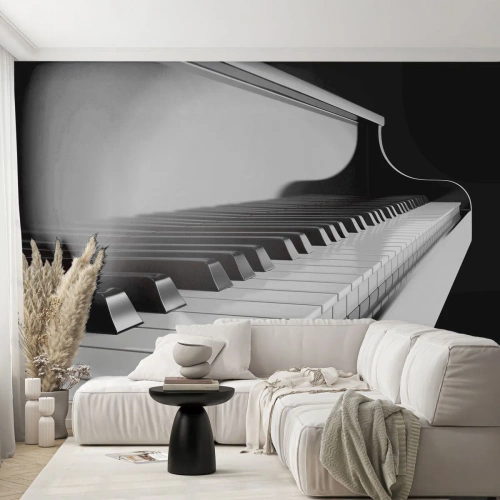 Fototapeta Premium Sand - Harmonia kształtów i barw - Fortepian, Pianino, Muzyka - 400x280 cm