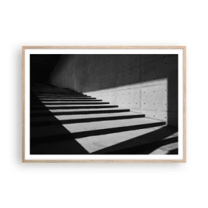 Plakat w ramie jasny dąb - Surowa uroda modernizmu - 100x70 cm
