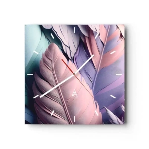 Zegar ścienny - Ptasi szyk - 40x40 cm