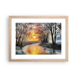 Plakat w ramie jasny dąb - Jesienne klimaty - 40x30 cm