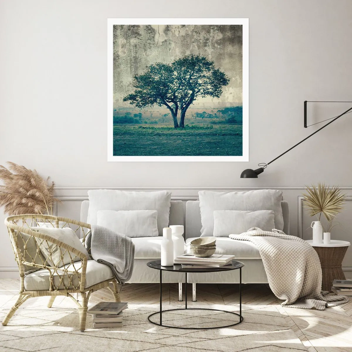 Plakat - Jabłoń na błękitnym błoniu? - 30x30 cm