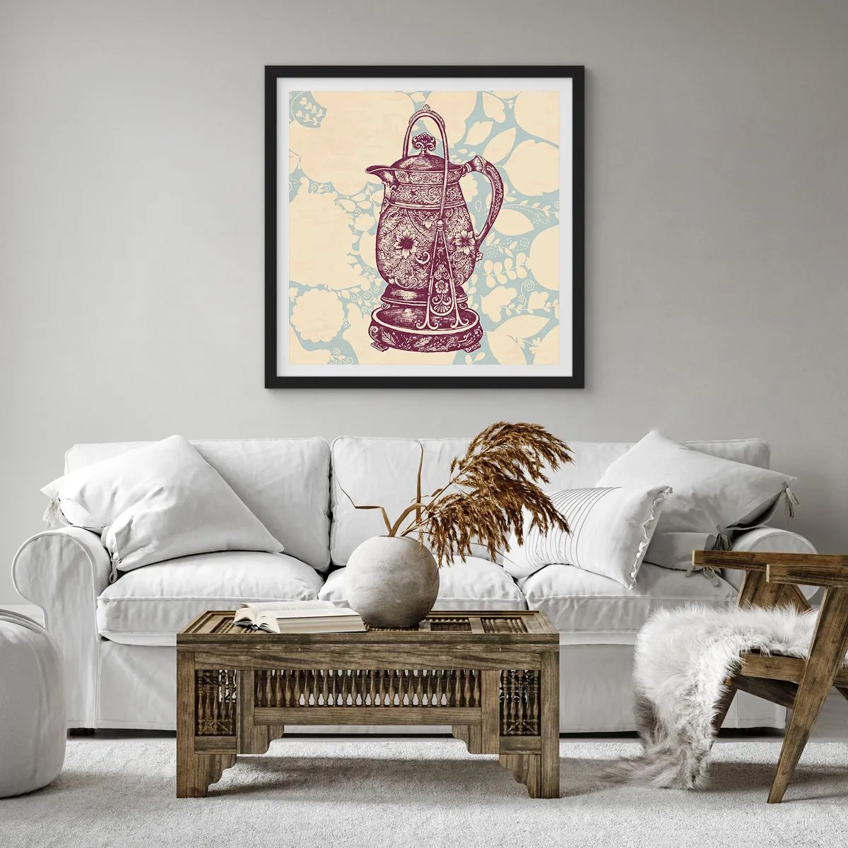 Plakat w czarnej ramie - Uroda codzienności - 60x60 cm