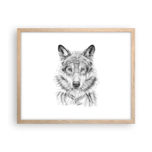 Plakat w ramie jasny dąb - Urodzony przywódca - 50x40 cm