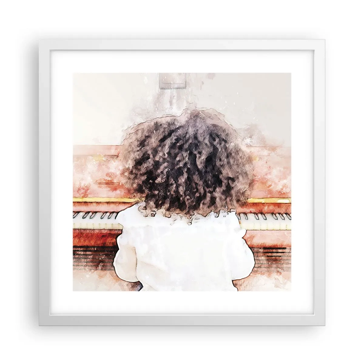 Plakat w białej ramie - W nowym świecie - 40x40 cm