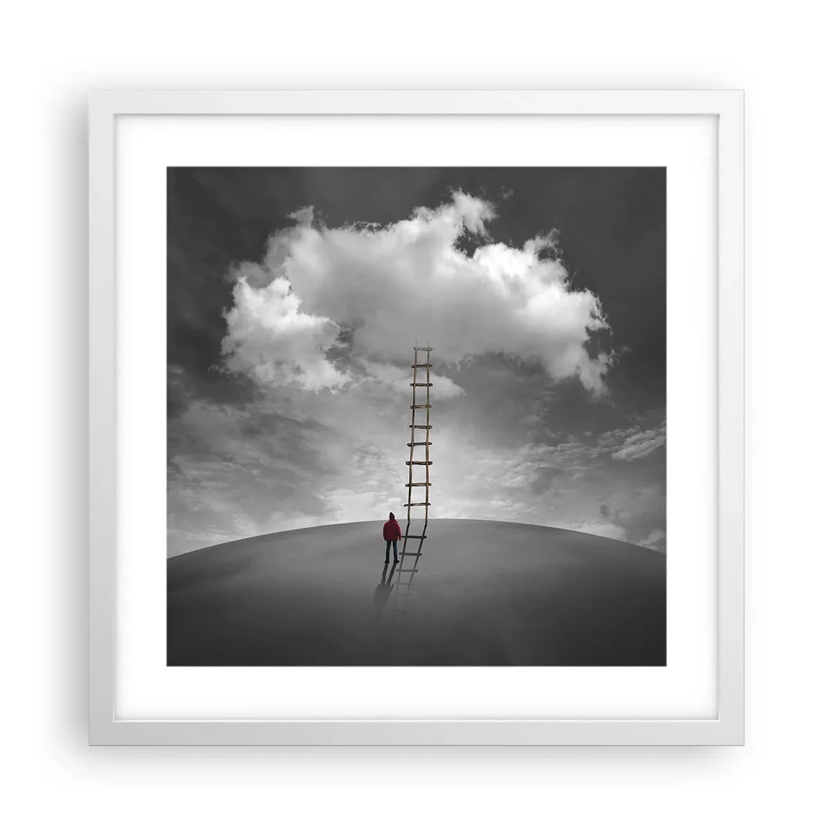 Plakat w białej ramie - Wszystko możliwe - 40x40 cm