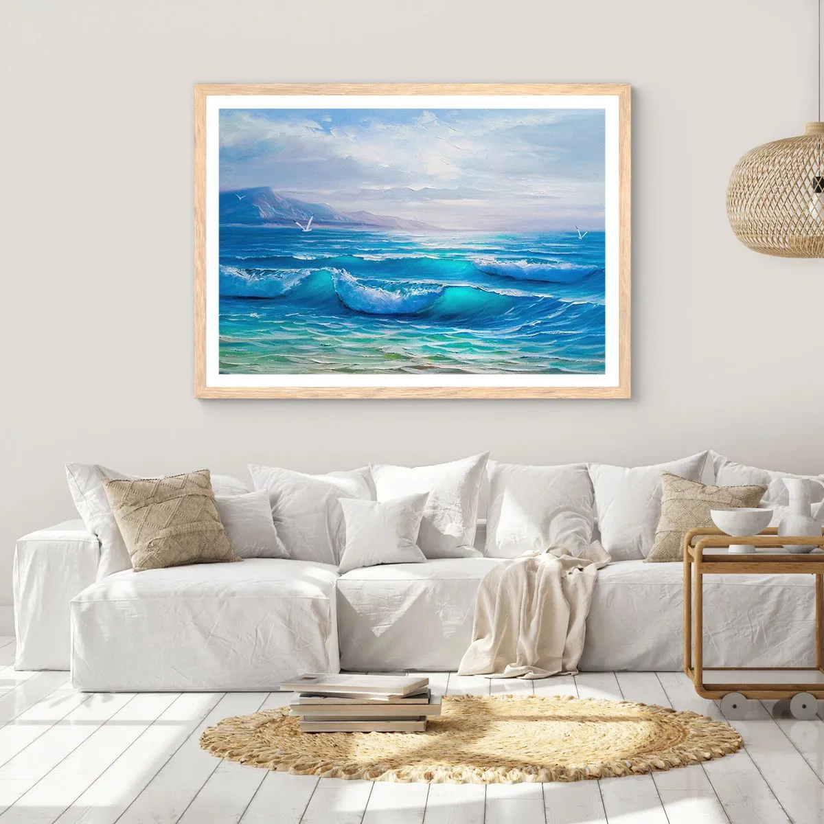 Plakat w ramie jasny dąb - Niesie ukojenie - 40x30 cm