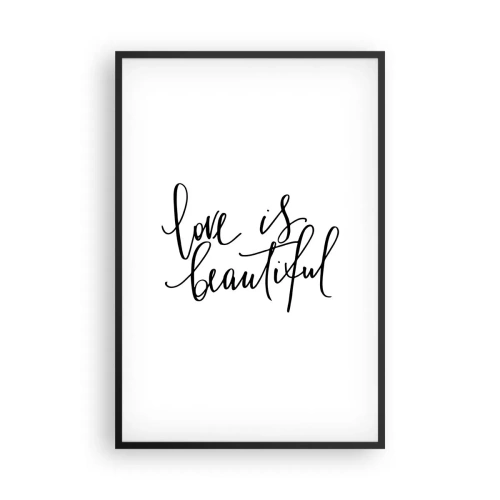 Plakat w czarnej ramie - Czytaj i powtarzaj - 61x91 cm