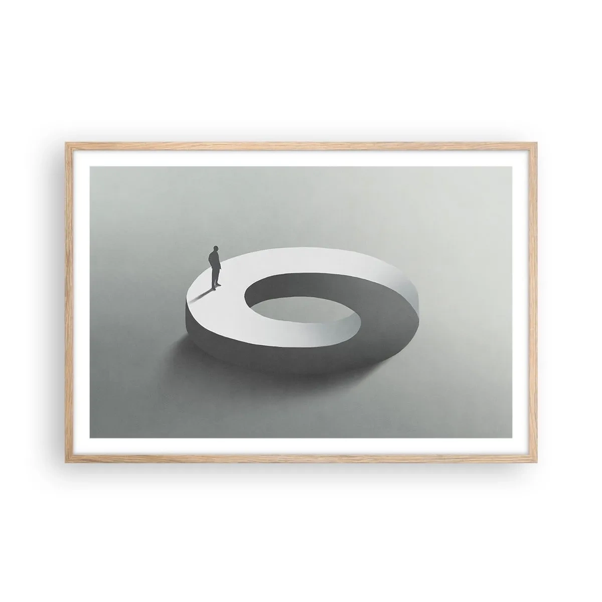 Plakat w ramie jasny dąb - I bądź tu mądry - 91x61 cm