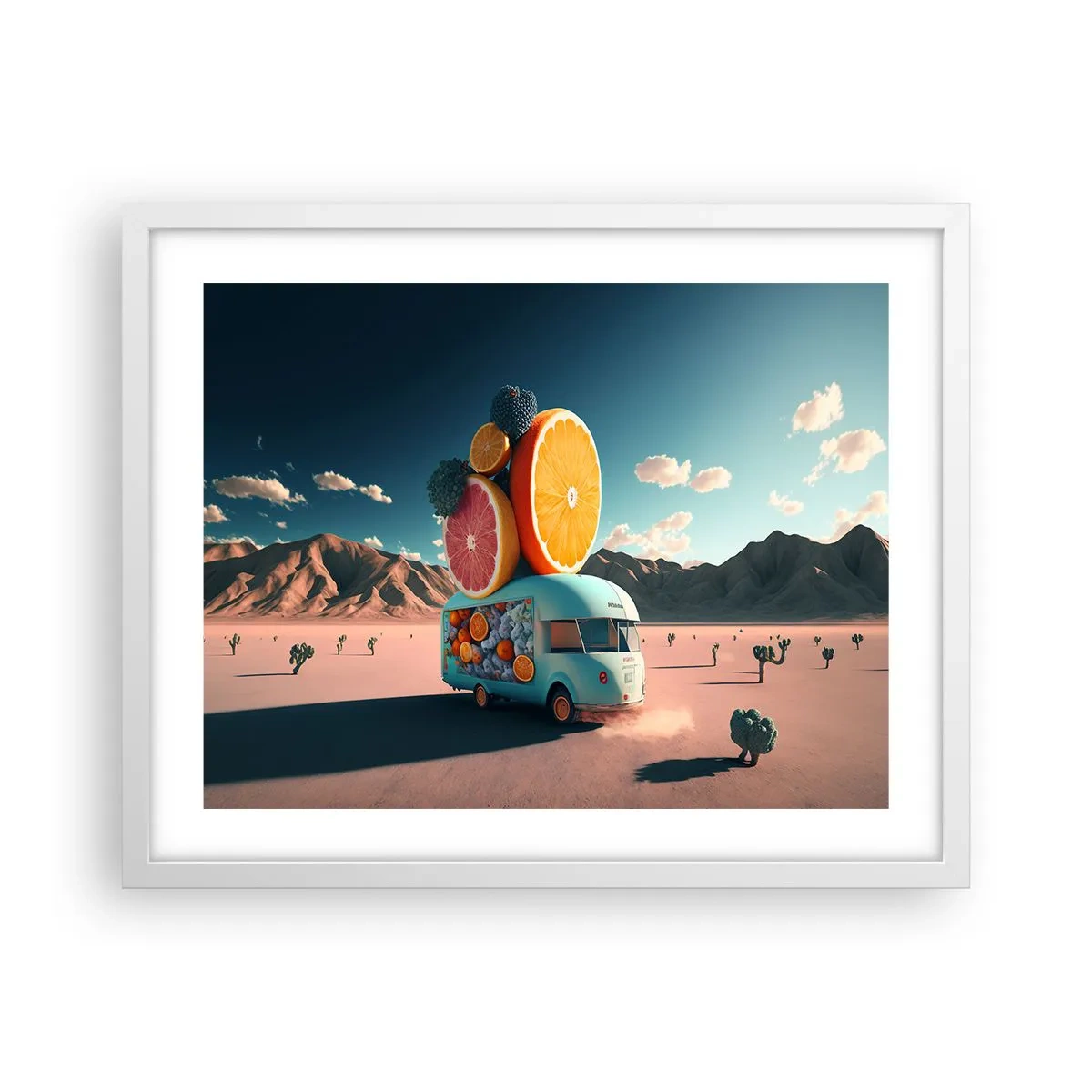 Plakat w białej ramie - Smak wakacji - 50x40 cm