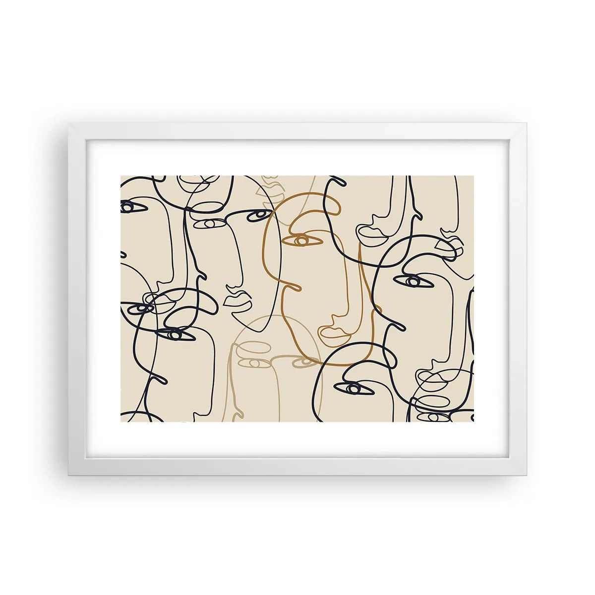 Plakat w białej ramie - Portret zwielokrotniony - 40x30 cm