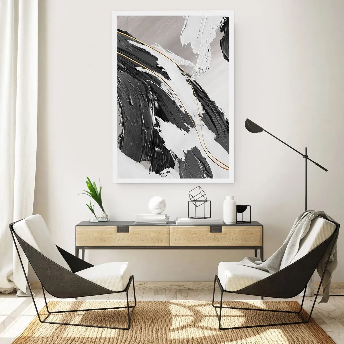 Plakat - Abstrakcja z rozmachem - 40x50 cm