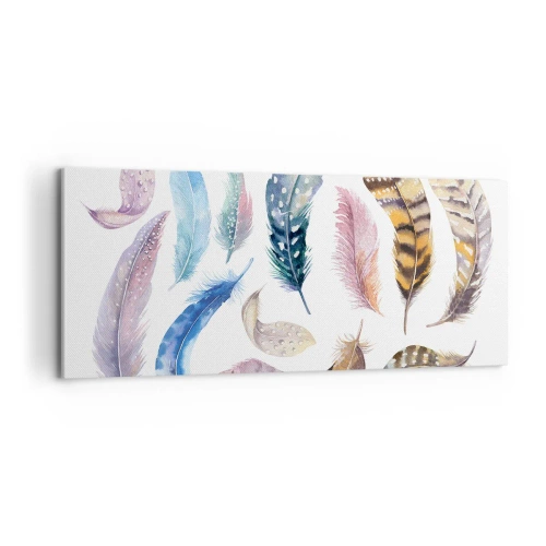 Obraz na płótnie - Lekkie, pstrokate i wielobarwne - 100x40 cm