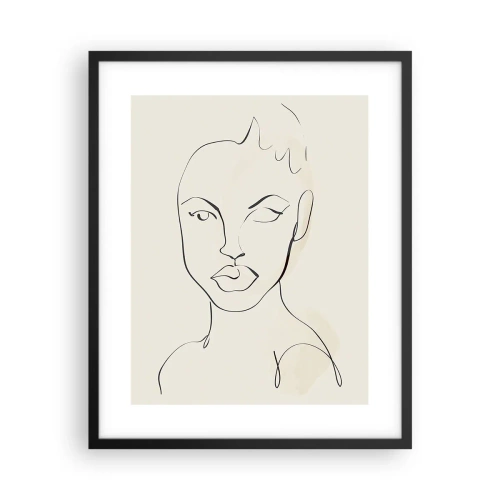 Plakat w czarnej ramie - Zarys zmysłowości - 40x50 cm