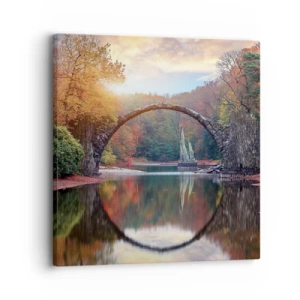 Obraz na płótnie - Po drugiej stronie lustra - 30x30 cm