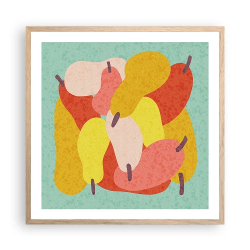 Plakat w ramie jasny dąb - Spróbuj letniego słońca - 60x60 cm