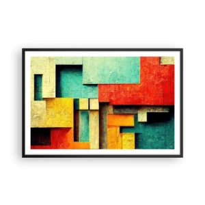 Plakat w czarnej ramie - Festiwal kątów prostych - 91x61 cm