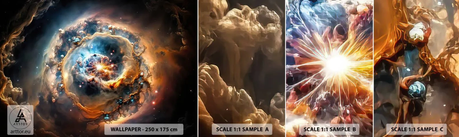 Fototapeta Próbka Samoprzylepna Deluxe Sticker - Początek - Wszechświat, Kosmos, Galaktyka - 100x30 cm