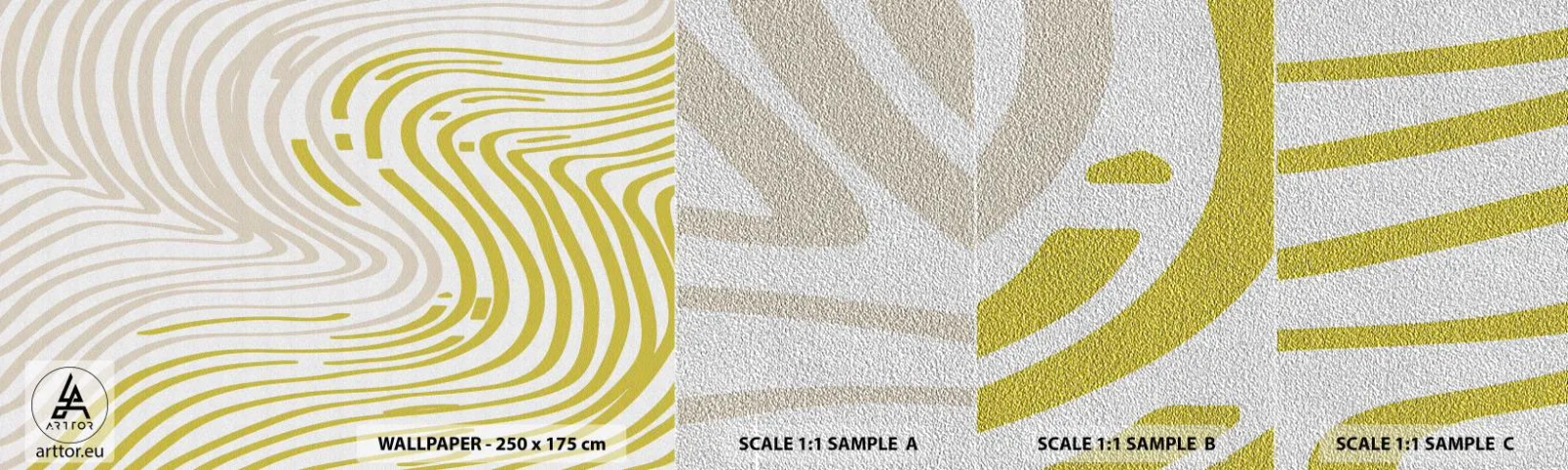 Fototapeta Próbka Premium Sand - Kompozycja z łagodnym ugięciem - Minimalizm, Sztuka, Jasny - 100x30 cm