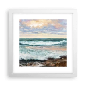 Plakat w białej ramie - Tutaj wygładzisz duszę - 30x30 cm