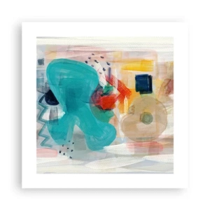 Plakat - Kolorowa gra - 40x40 cm