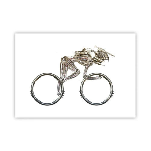 Plakat - Mechaniczny rower o futurystycznym designie - 100x70cm - Wspaniała maszyna - Nowoczesna dekoracja ścienna do salonu i sypialni ARTTOR