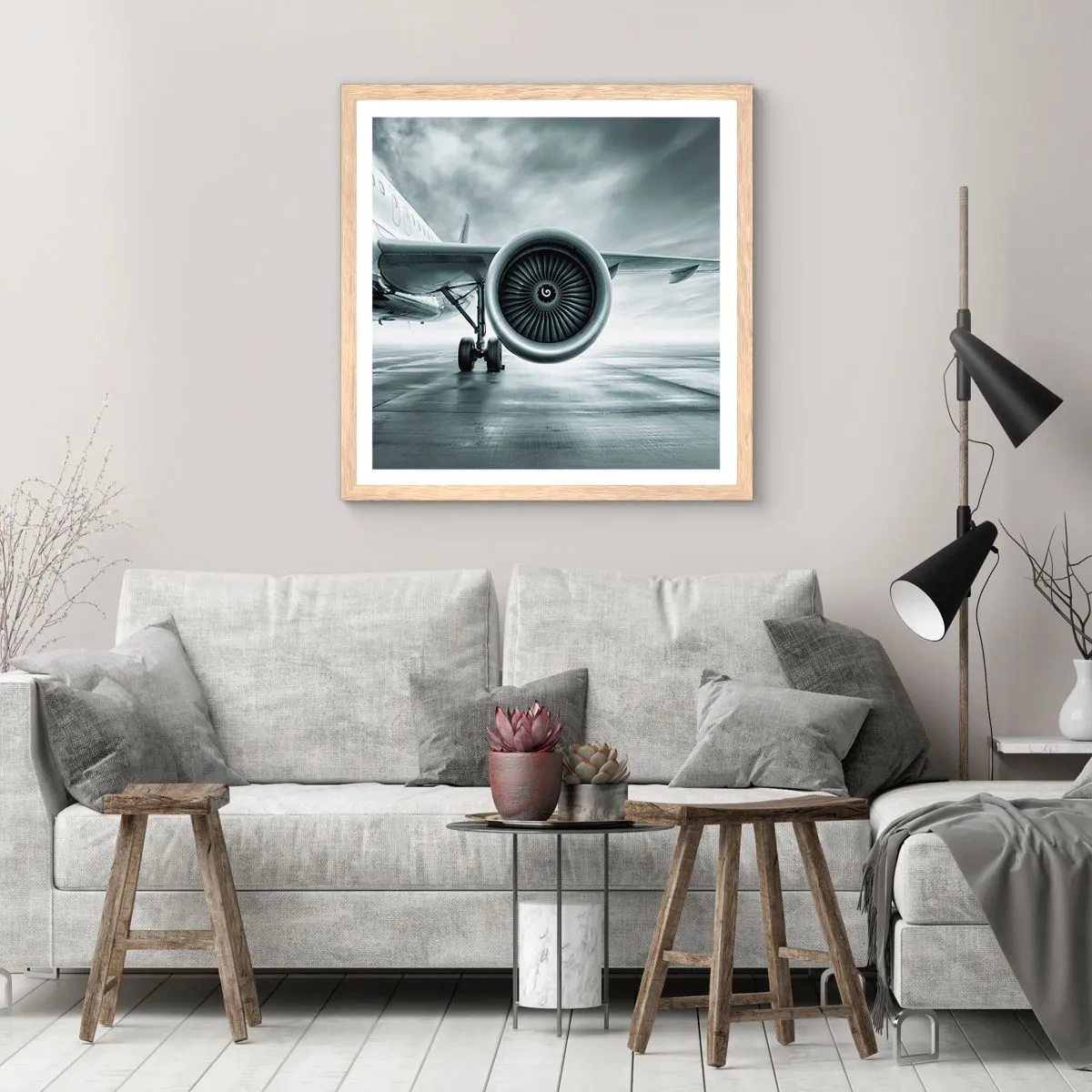 Plakat w ramie jasny dąb - Jest moc! - 60x60 cm