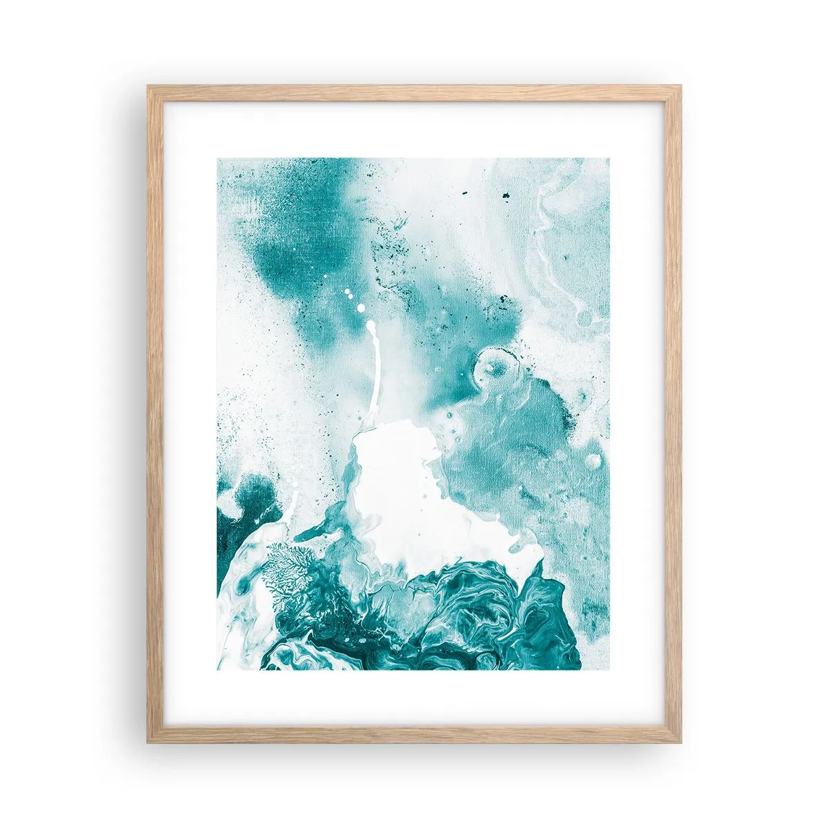 Plakat w ramie jasny dąb - Rozlewiska błękitu - 40x50 cm