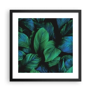 Plakat w czarnej ramie - W zielonym tłumie - 40x40 cm