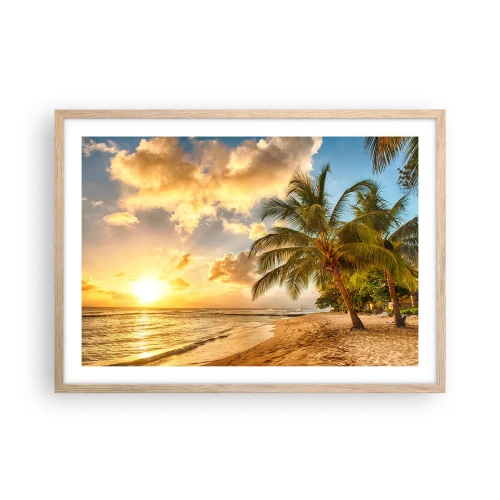 Plakat w ramie jasny dąb - Wieczne lato, zawsze wakacje - 70x50 cm