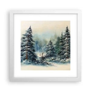 Plakat w białej ramie - Gotowe do Świąt - 30x30 cm