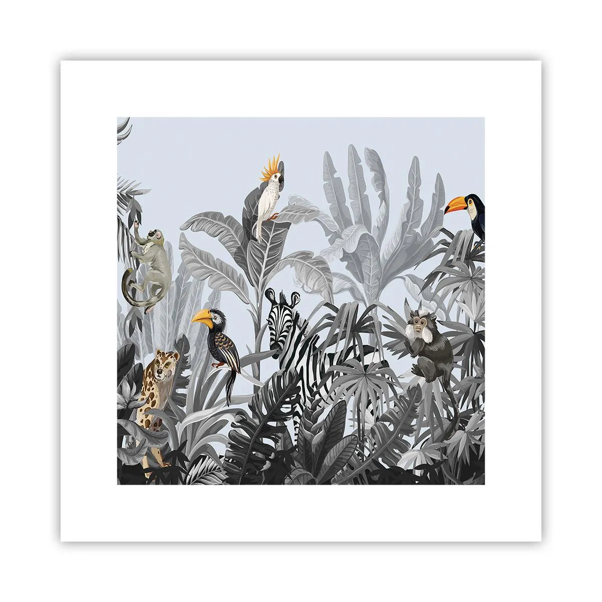Plakat - Afrykańska bajka - 30x30 cm
