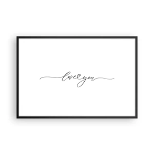 Plakat w czarnej ramie - Czarno na białym - 91x61 cm