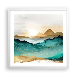 Plakat w białej ramie - Na granicy abstrakcji – pejzaż - 50x50 cm