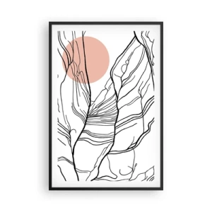 Plakat w czarnej ramie - W sieci gałązek - 61x91 cm