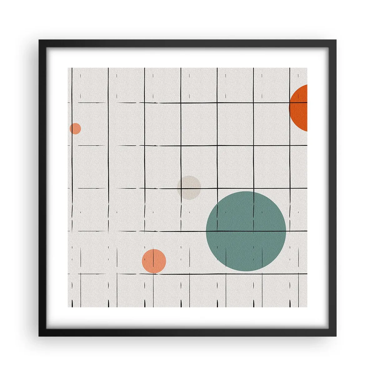 Plakat w czarnej ramie - Uwięzione. My czy one? - 50x50 cm