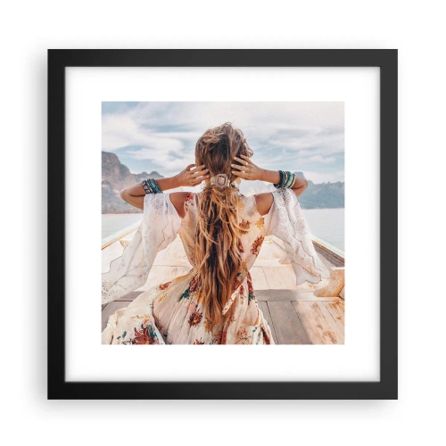 Plakat w czarnej ramie - W drodze ku szczęściu - 30x30 cm