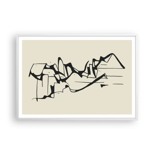 Plakat w białej ramie - Być może pejzaż - 100x70 cm