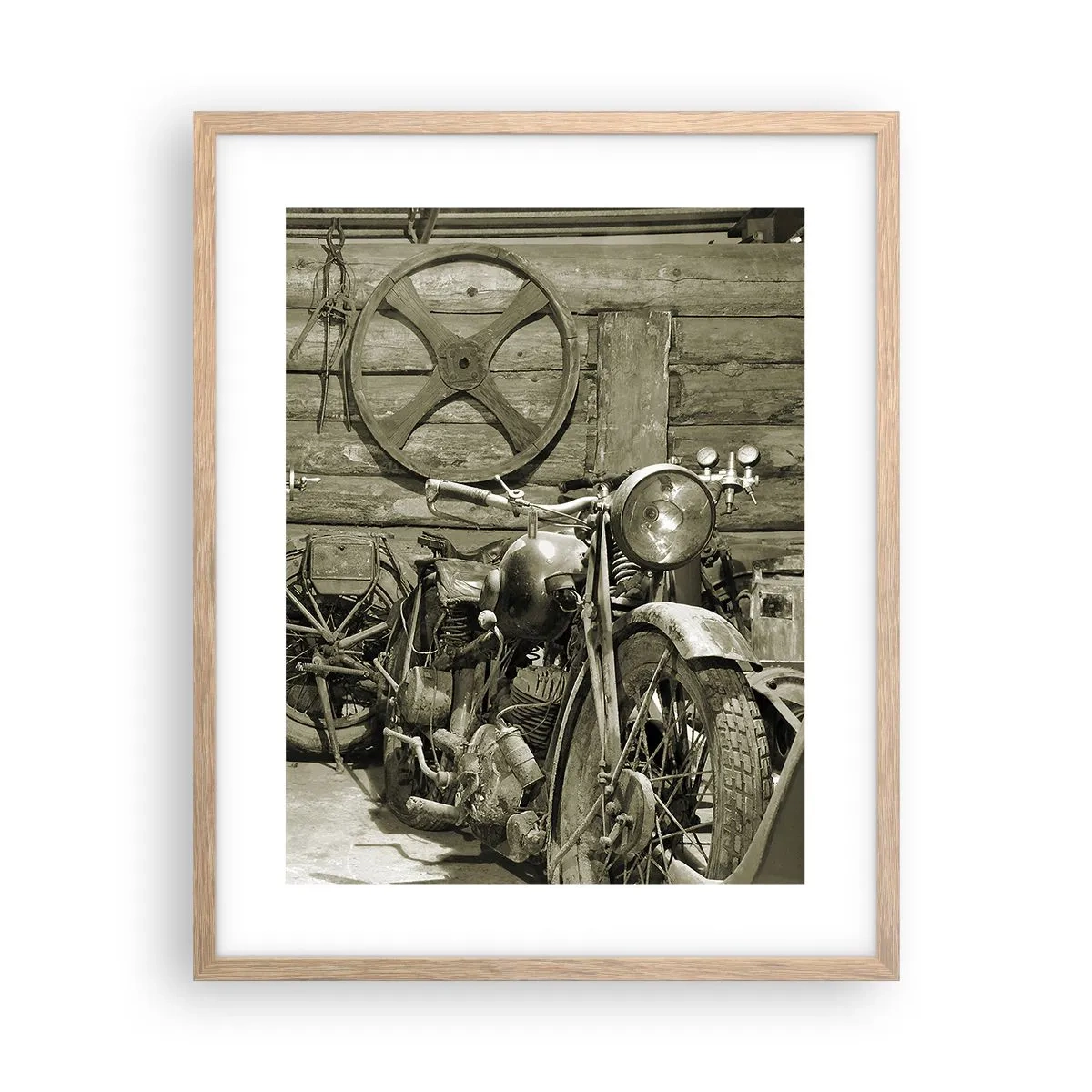 Plakat w ramie jasny dąb - W szopie wuja Władka - 40x50 cm