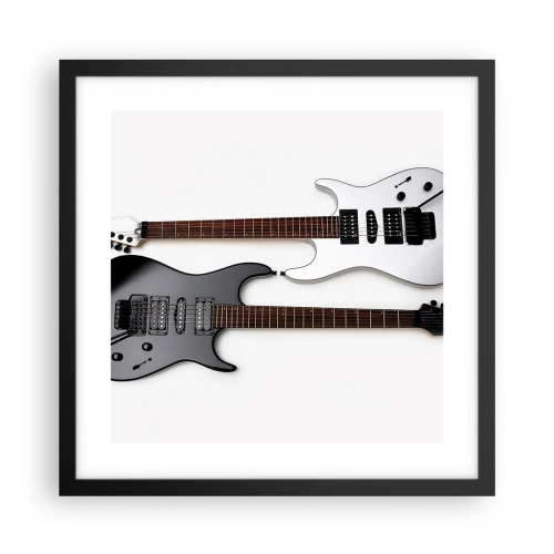 Plakat w czarnej ramie - Harmonia kształtów - 40x40 cm