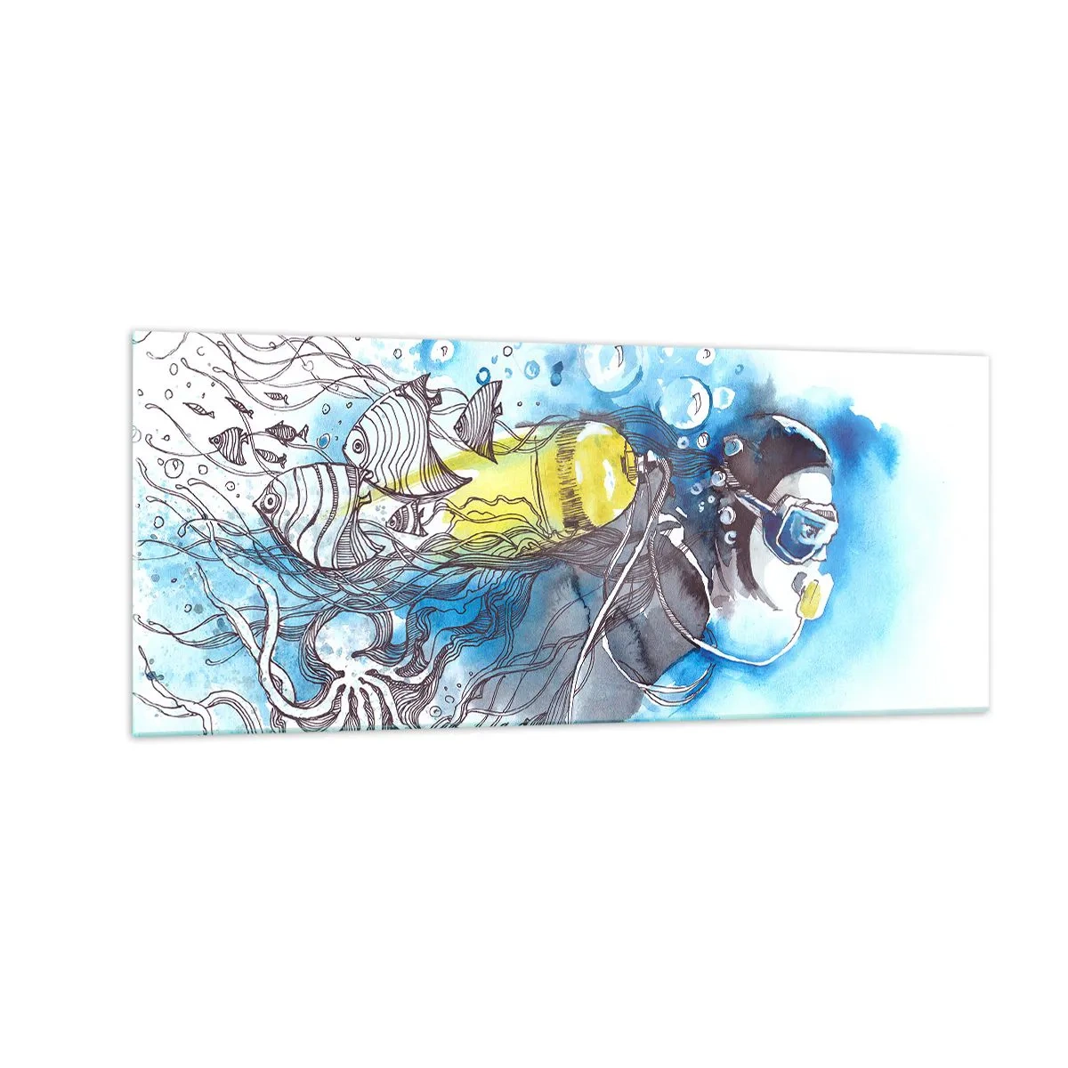 Obraz na szkle - Wielki błękit - 100x40 cm