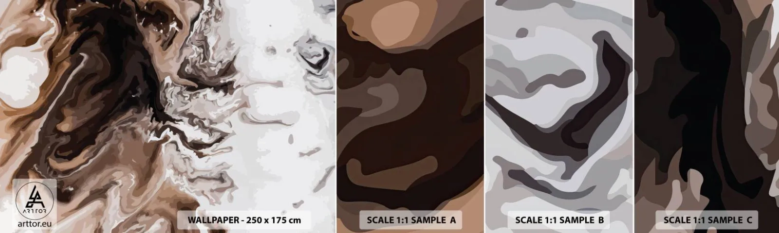 Fototapeta Próbka Samoprzylepna Deluxe Sticker - Kontredans barw - Abstrakcja, Sztuka, Nowoczesny Wzór - 100x30 cm