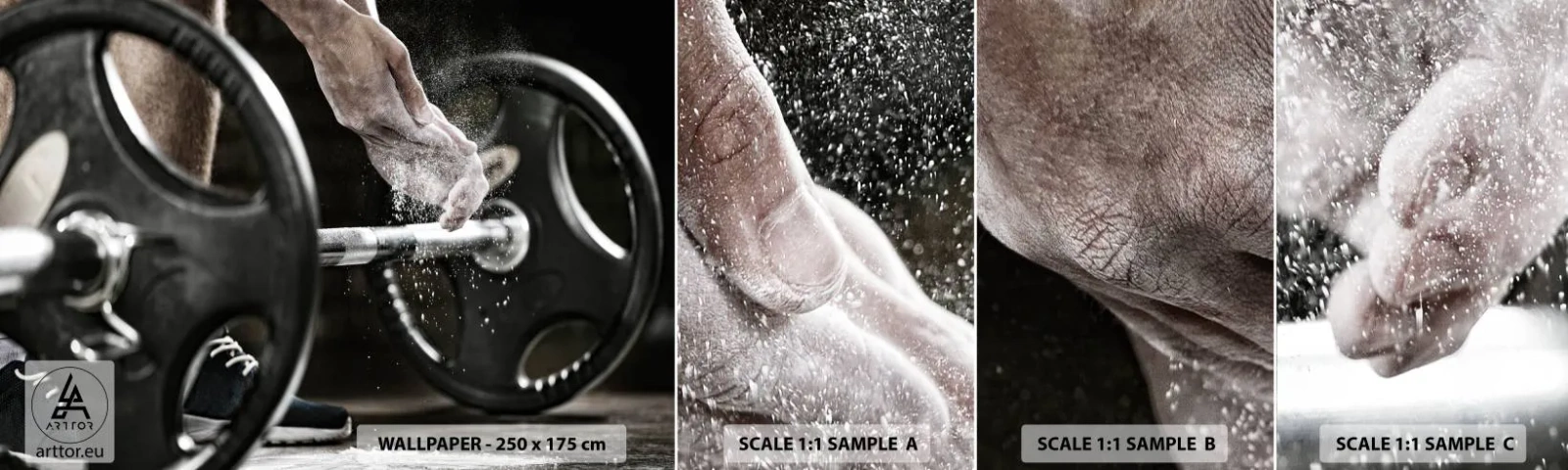 Fototapeta Próbka Samoprzylepna Deluxe Sticker - Wyzwanie podjęte! - Sport, Siłownia, Podnoszenie Ciężarów - 100x30 cm