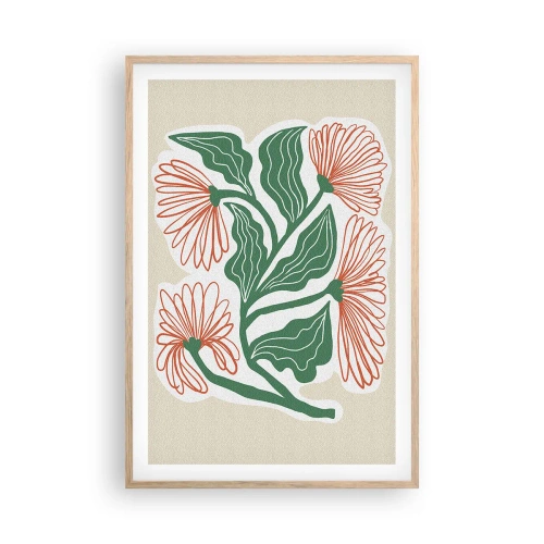 Plakat w ramie jasny dąb - Ludowe i nowoczesne - 61x91 cm