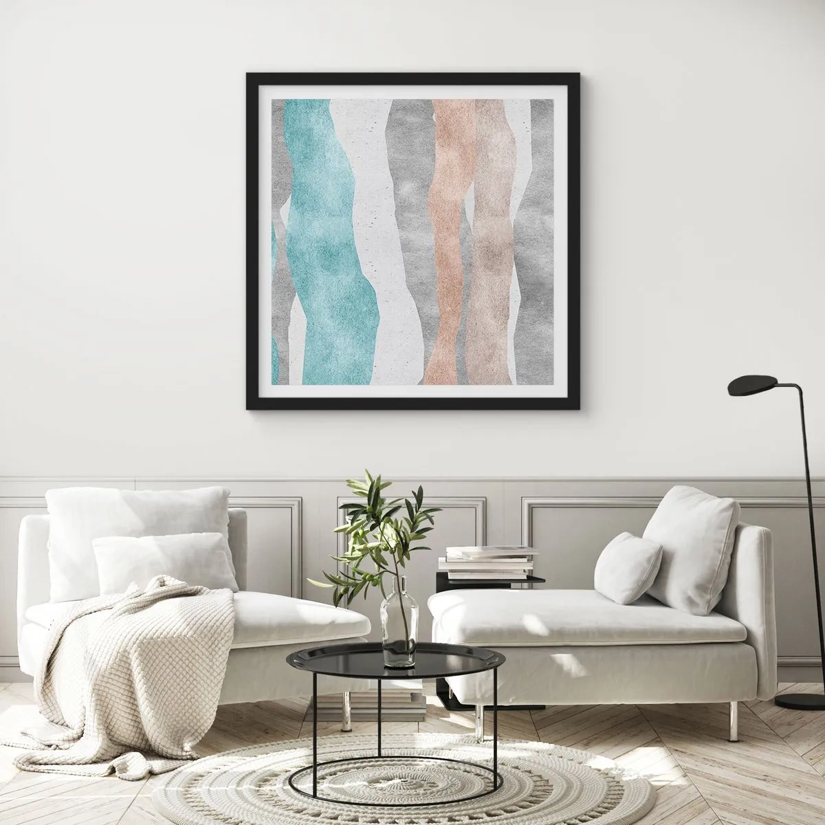 Plakat w czarnej ramie - Studium bliskości - 50x50 cm