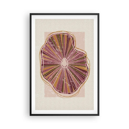 Plakat w czarnej ramie - Abstrakcja promienista - 61x91 cm