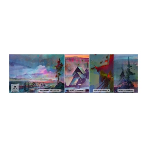 Fototapeta Próbka Samoprzylepna Deluxe Sticker - Pod życzliwym niebem - Abstrakcja, Krajobraz, Góry - 100x30 cm