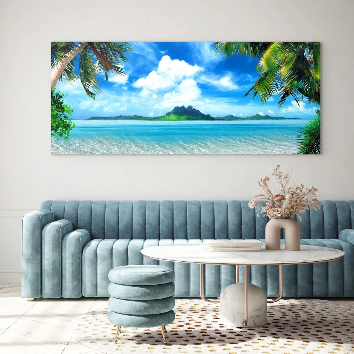 Obraz na szkle - Lazur tropików - 100x40 cm