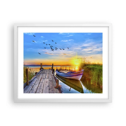 Plakat w białej ramie - Do widzenia, do jutra - 50x40 cm