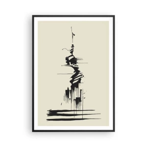 Plakat w czarnej ramie - Abstrakcja pośpieszna - 70x100 cm