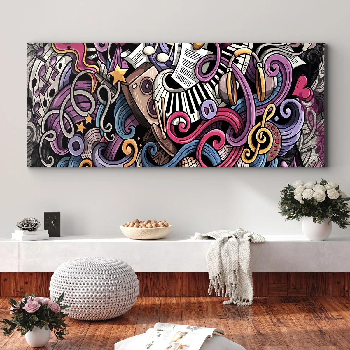 Obraz na płótnie - Skomplikowana melodia - 100x40 cm